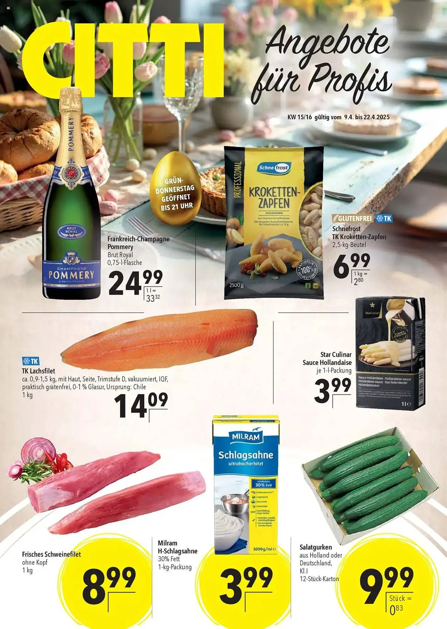 CITTI Markt Prospekt von 9. April bis 22. April 2025 - Prospekt seite 1