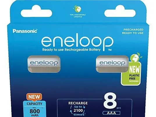 ENELOOP BK-4MCDE/8BE AAA Micro Batterie, Nickel-Metallhydrid, 800 mAh