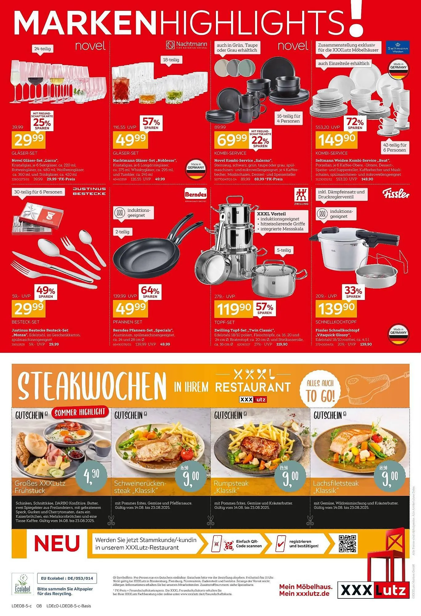 XXXLutz Prospekt von 11. August bis 17. August 2025 - Prospekt seite 22