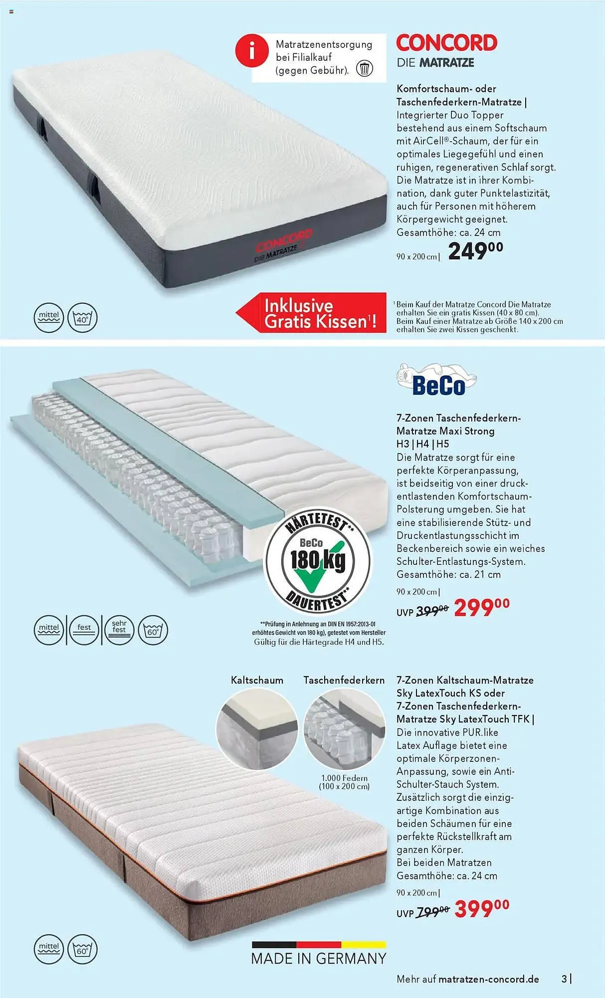 Matratzen Concord Prospekt von 28. Mai bis 24. Juni 2025 - Prospekt seite 3