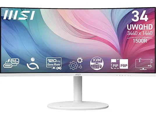 MSI MODERN MD342CQPWDE 34 Zoll UWQHD Business Monitor (4 ms Reaktionszeit, 120 Hz)