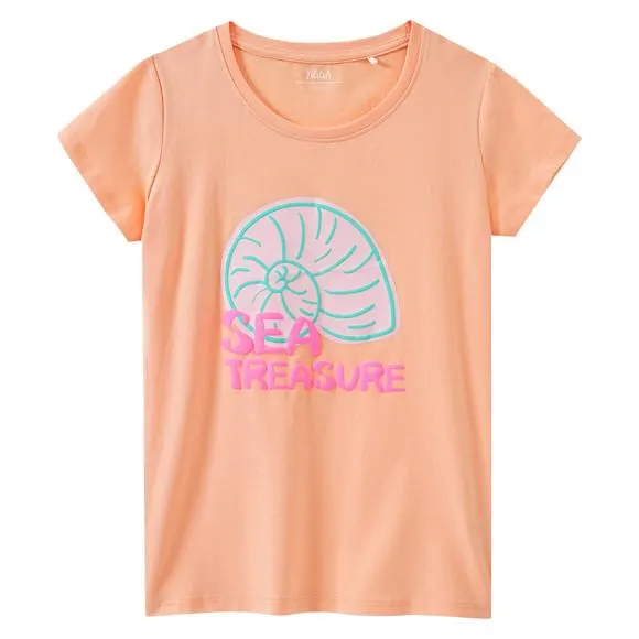 Mädchen T-Shirt mit Puff-Print