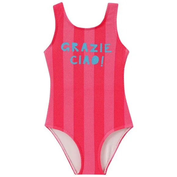 Mädchen Badenanzug in Waben-Struktur