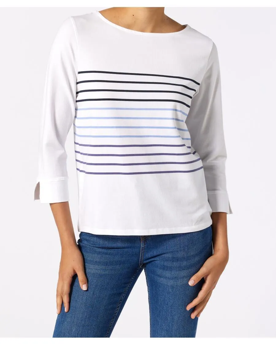 Gestreiftes Shirt Janina, 3/4-Ärmel