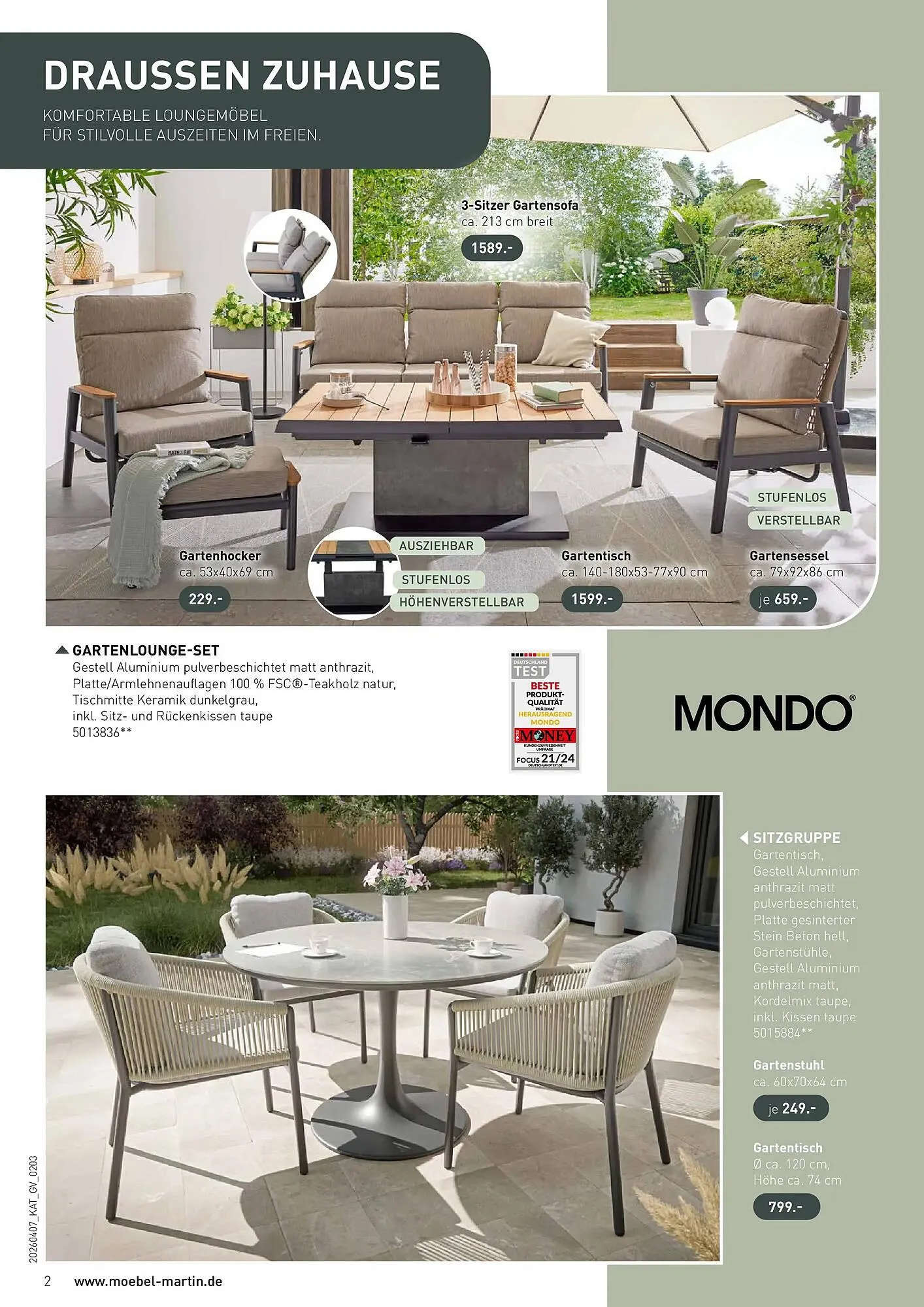 Möbel Martin Prospekt von 6. April bis 31. Mai 2026 - Prospekt seite 2