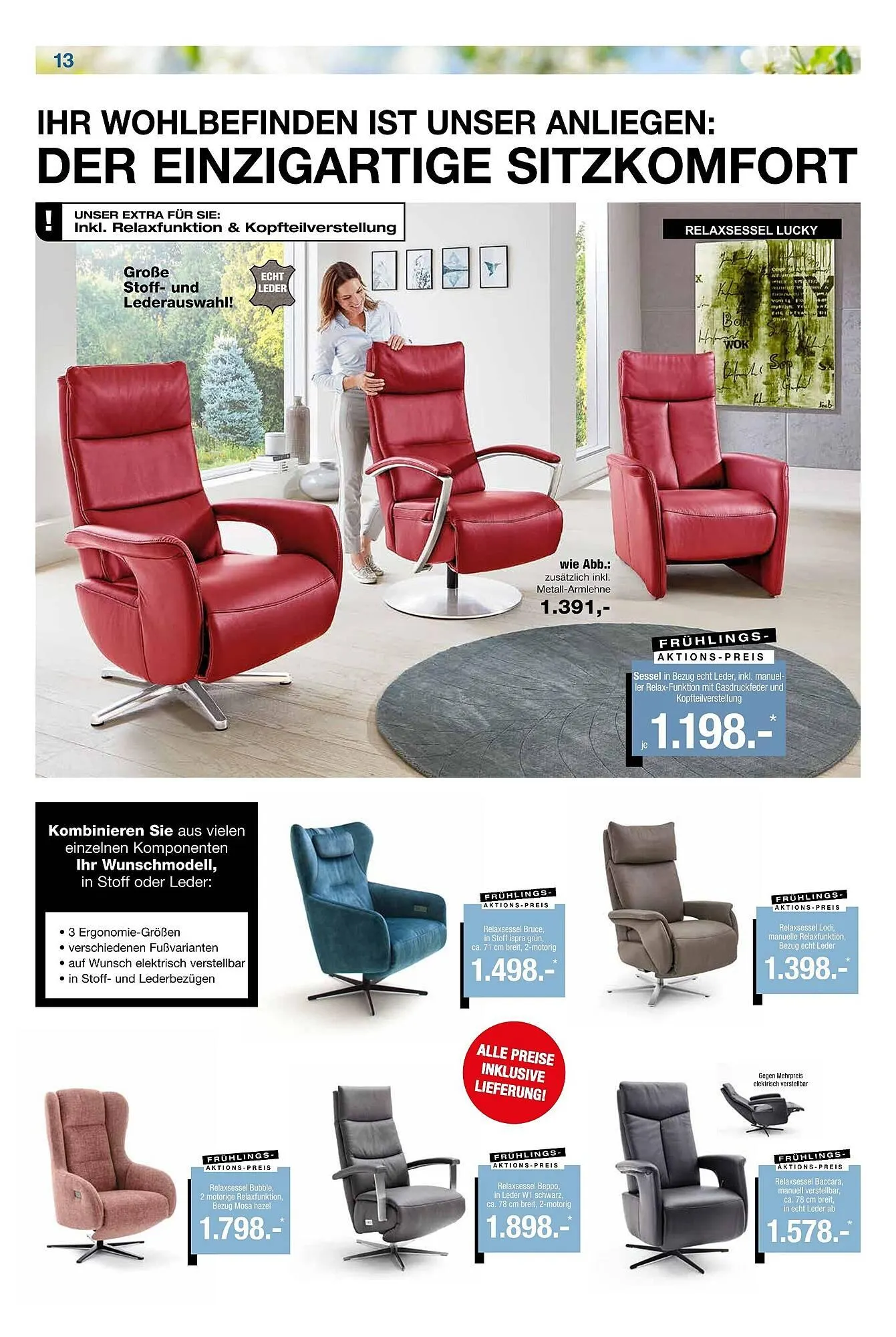 külkens+sohn Polstermöbel Prospekt von 15. März bis 12. April 2025 - Prospekt seite 13