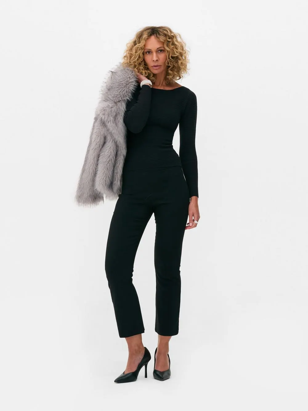 Rypsové tričko s dlouhým rukávem Rita Ora