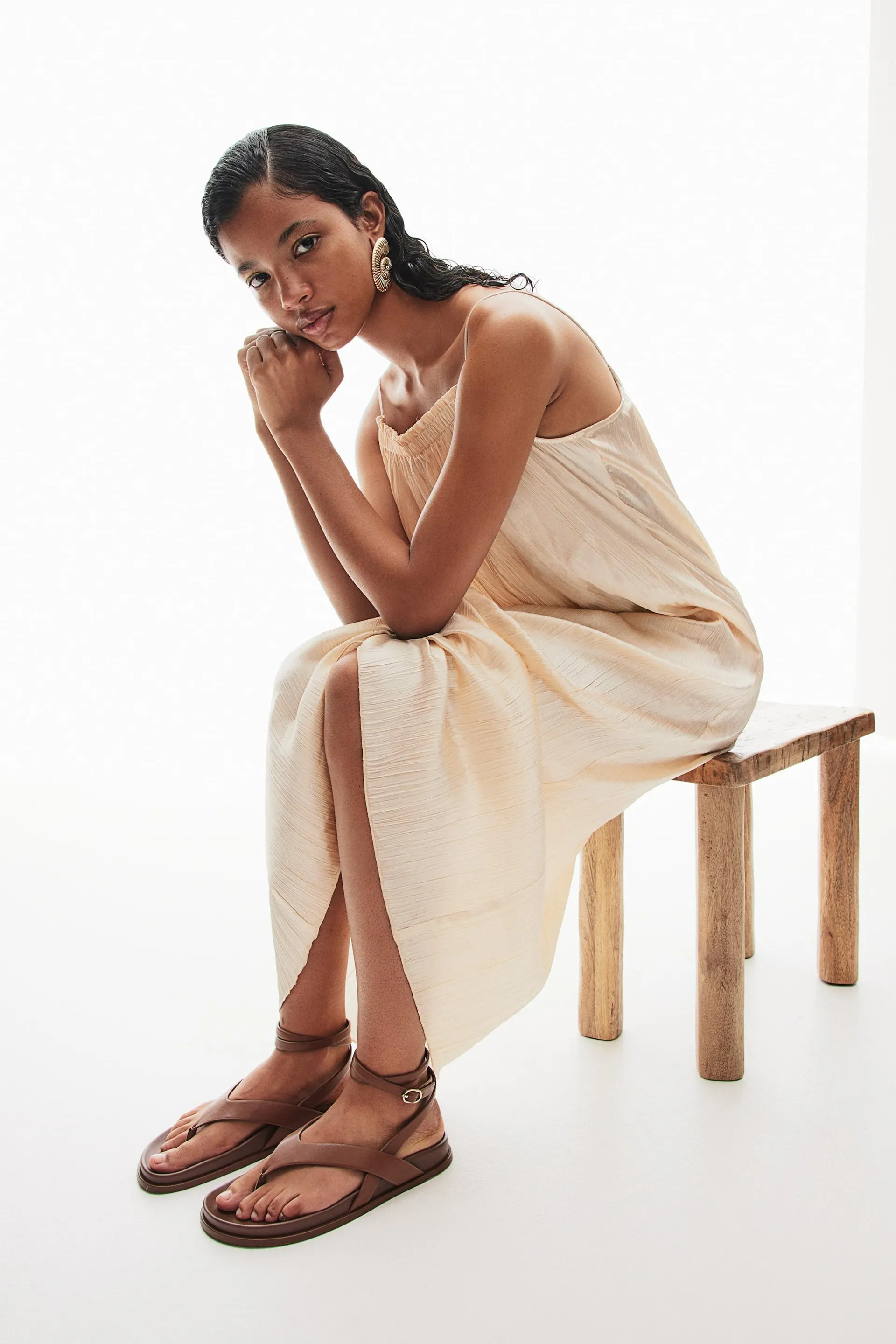 Slip in-kjole i sateng