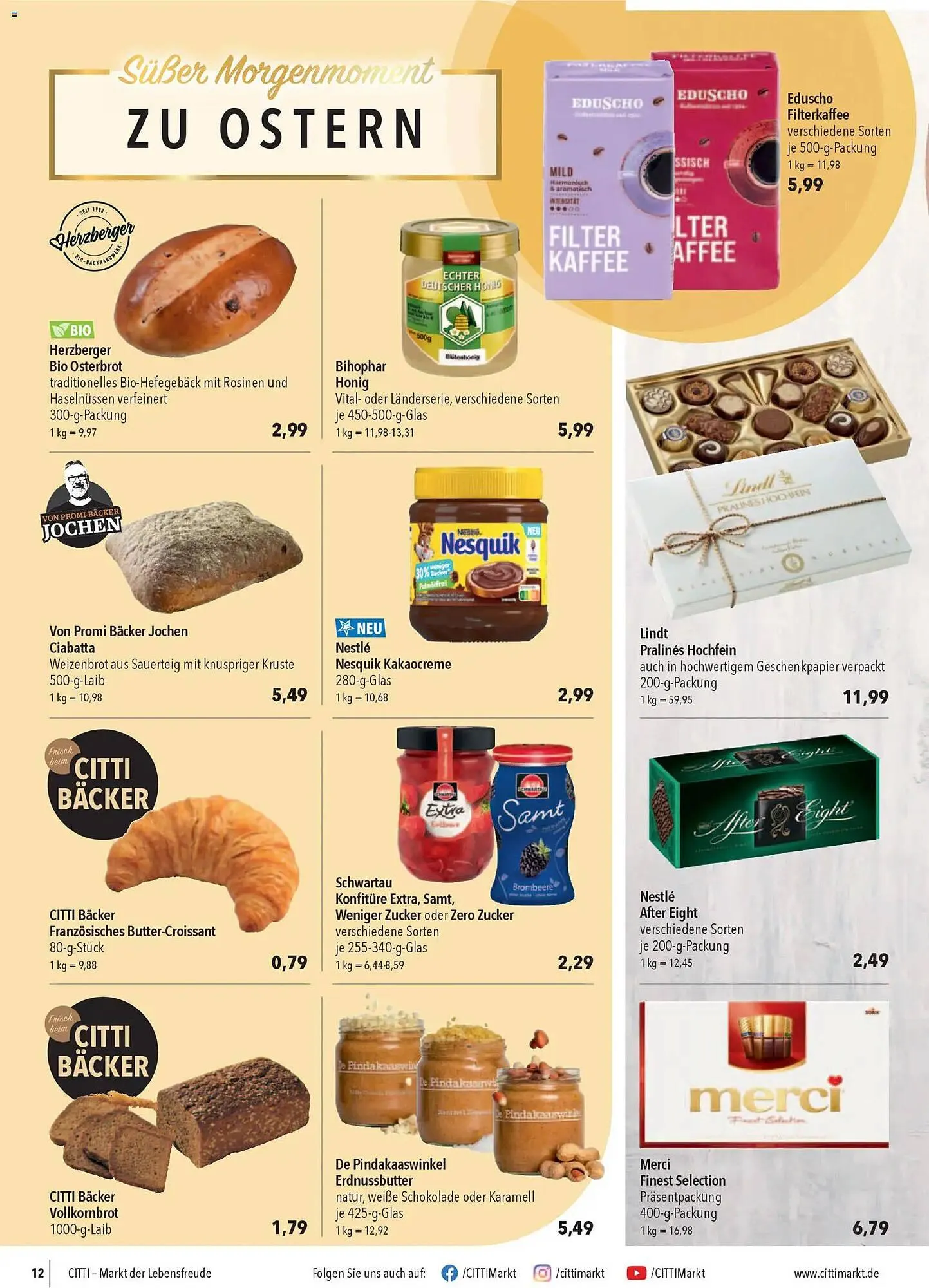 CITTI Markt Prospekt von 1. April bis 7. April 2026 - Prospekt seite 12