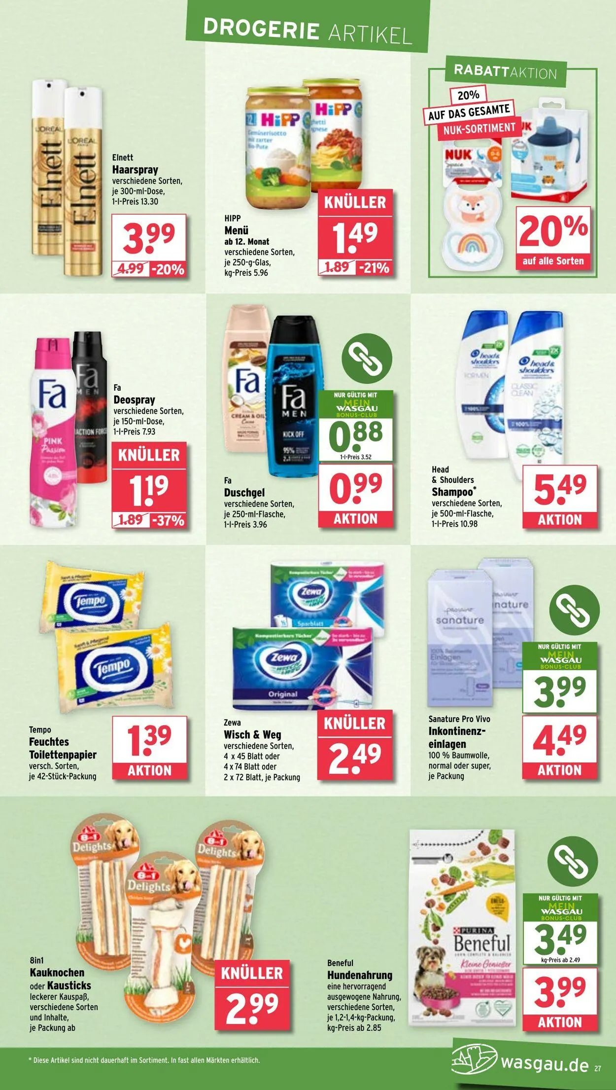 Wasgau von 19. Mai bis 24. Mai 2025 - Prospekt seite 27