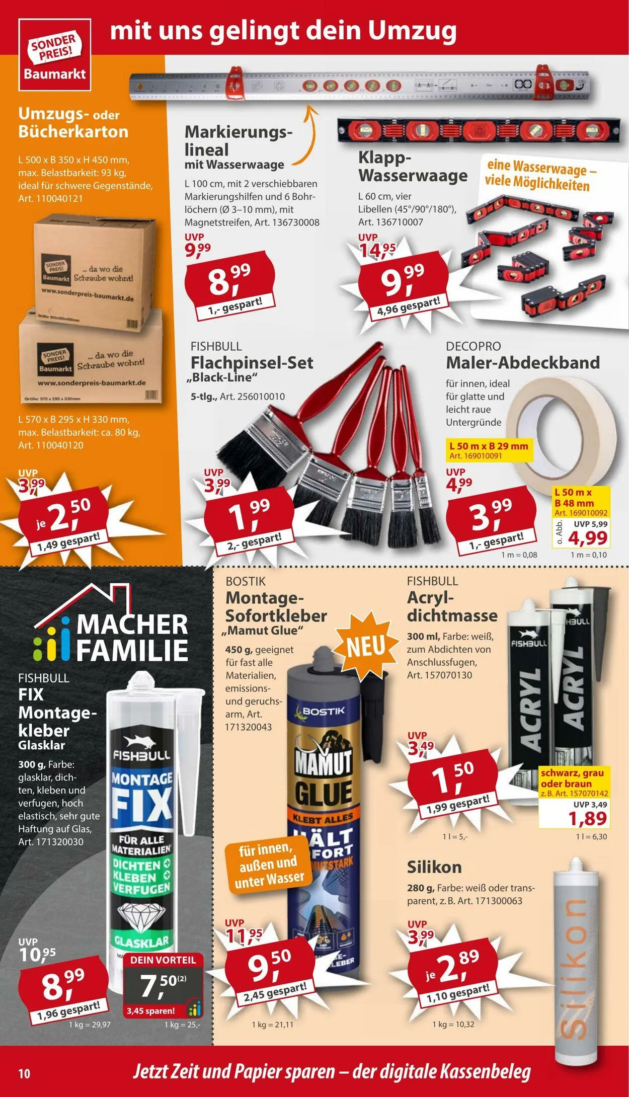 Sonderpreis Baumarkt Aktueller Prospekt von 19. Juli bis 2. August 2025 - Prospekt seite 10
