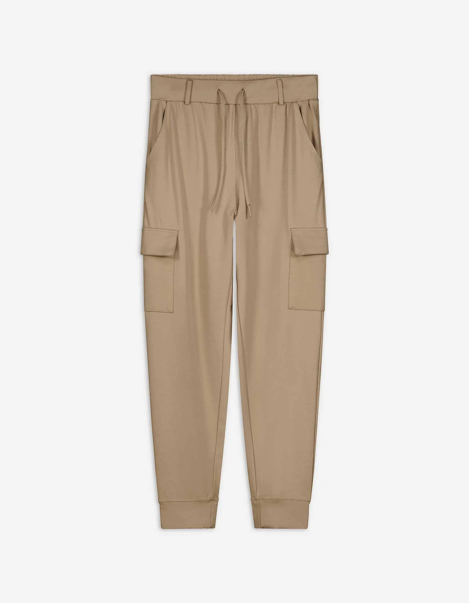 Jogpants - Aufgesetze Taschen - beige