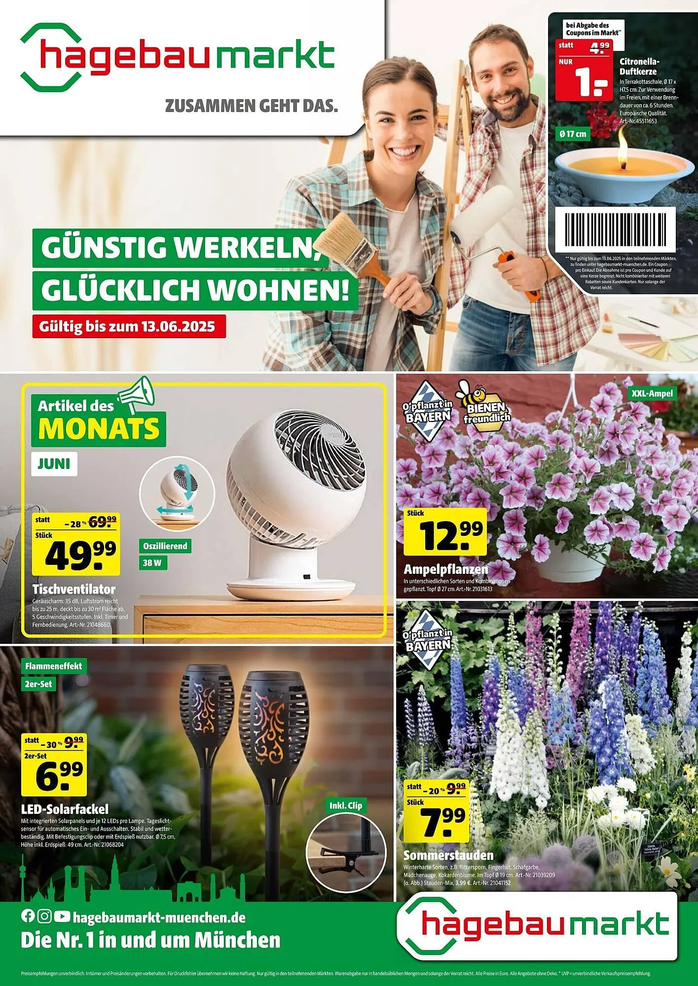 Hagebau Prospekt von 4. Juni bis 13. Juni 2025 - Prospekt seite 1