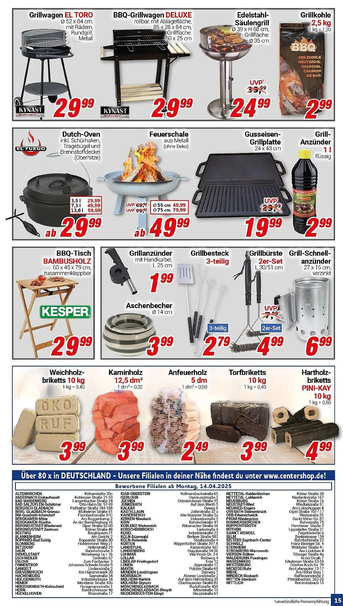 CENTERSHOP Prospekt von 14. April bis 19. April 2025 - Prospekt seite 15