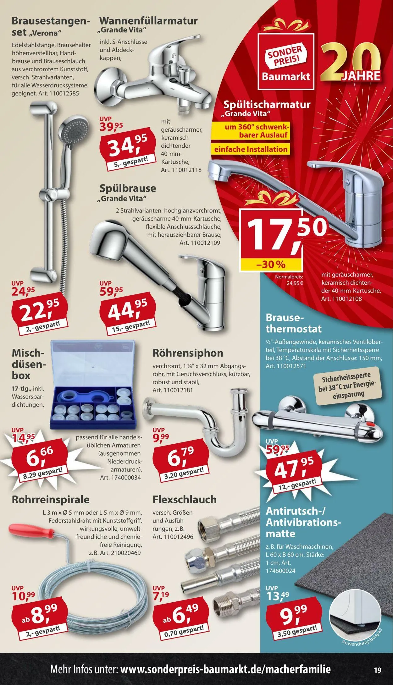 Sonderpreis Baumarkt Aktueller Prospekt von 6. Dezember bis 25. Dezember 2025 - Prospekt seite 19
