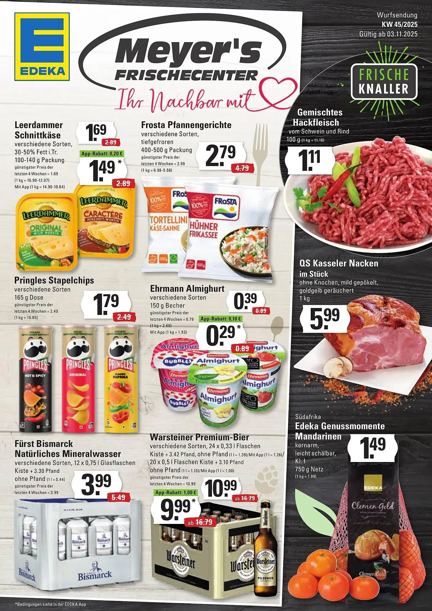 Meyer's Frischemarkt Prospekt von 3. November bis 8. November 2025 - Prospekt seite 1