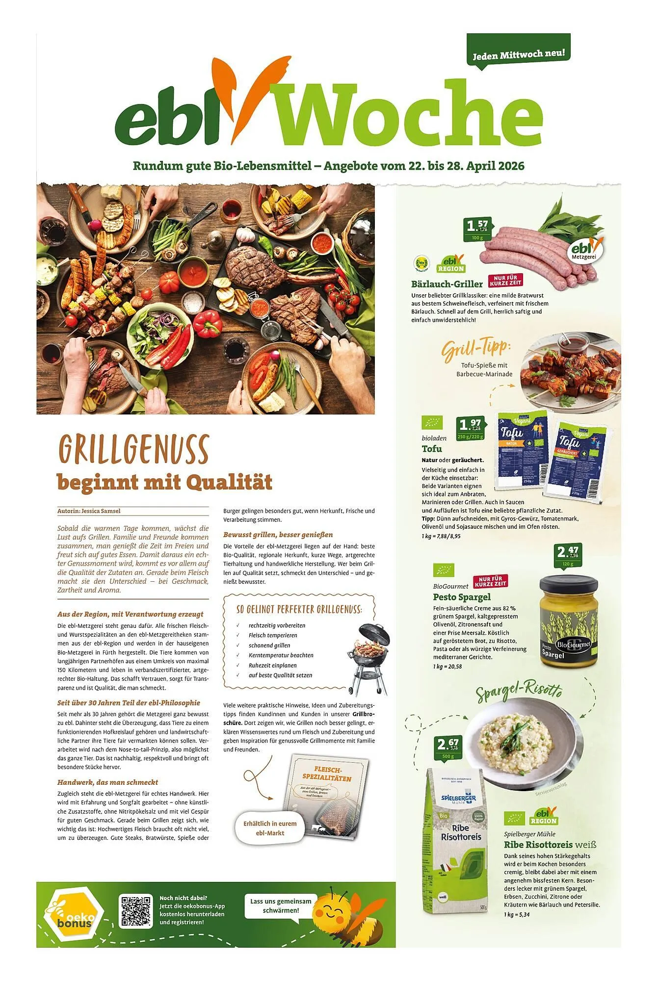 Ebl Naturkost Prospekt von 22. April bis 28. April 2026 - Prospekt seite 1