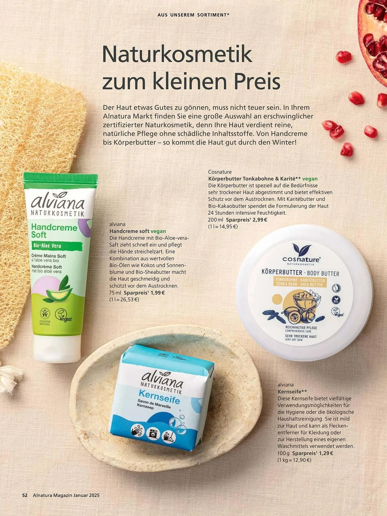 Alnatura Prospekt von 8. Januar bis 1. Februar 2025 - Prospekt seite 52