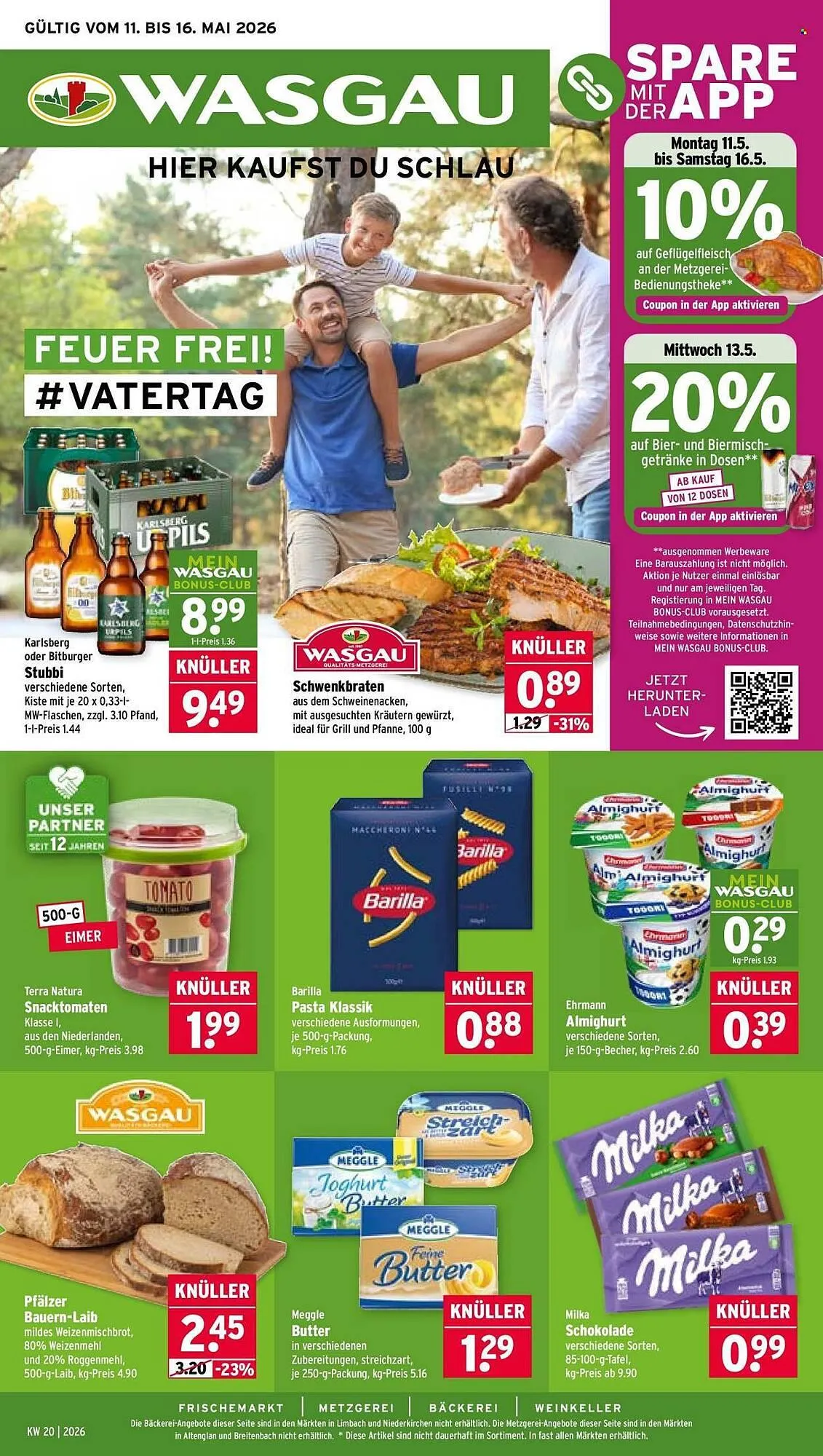 Wasgau Prospekt von 11. Mai bis 16. Mai 2026 - Prospekt seite 1