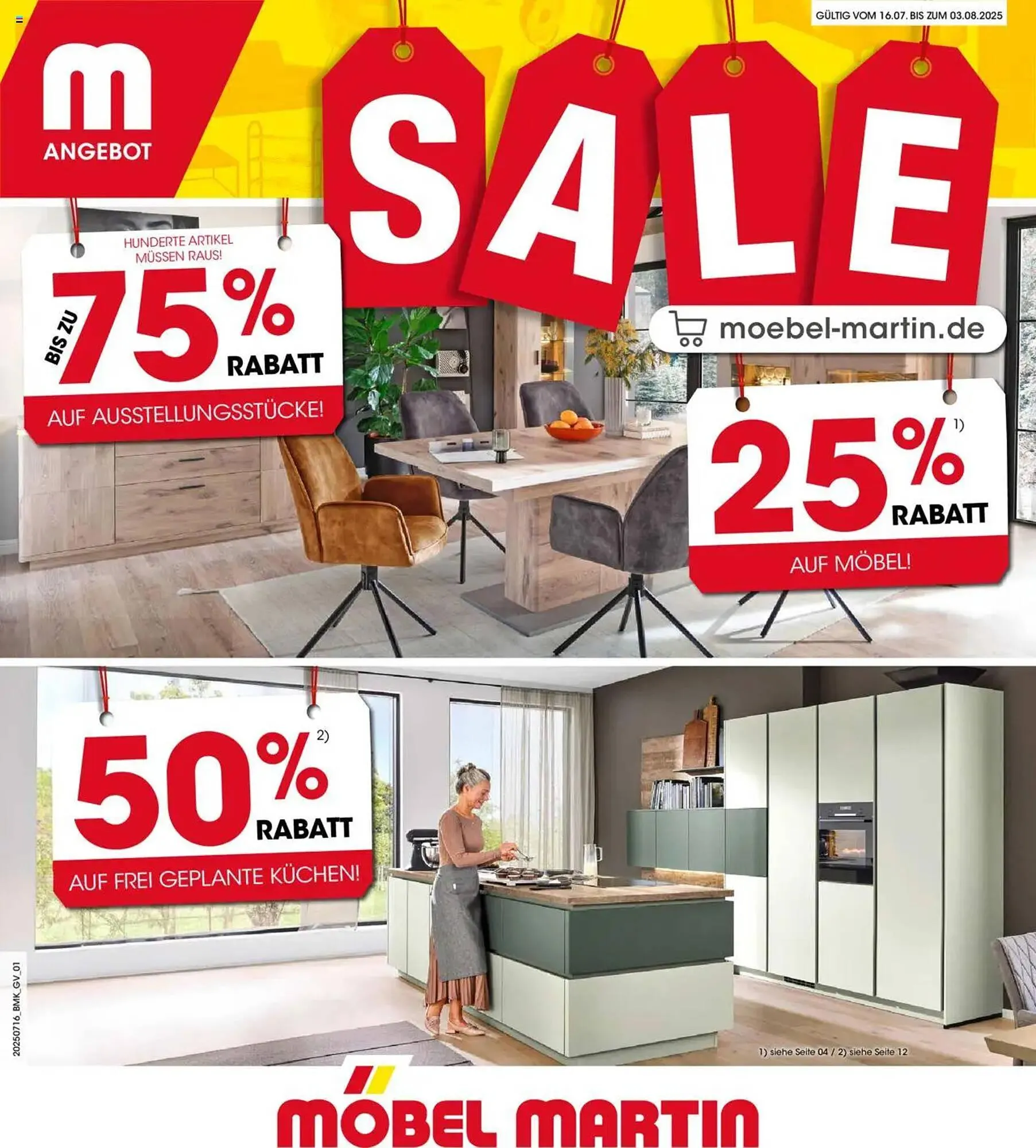 Möbel Martin Prospekt von 16. Juli bis 3. August 2025 - Prospekt seite 1
