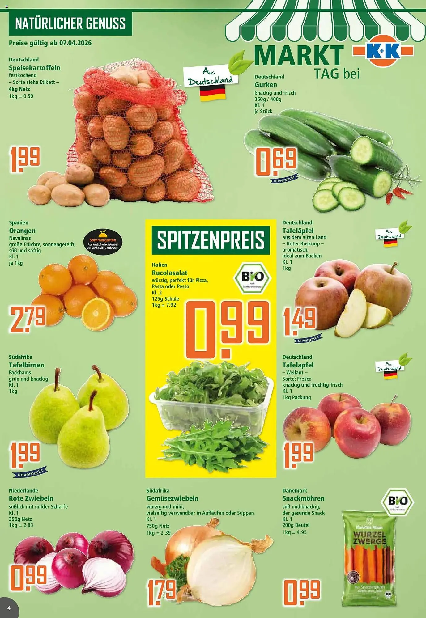 Klaas und Kock Prospekt von 7. April bis 11. April 2026 - Prospekt seite 4