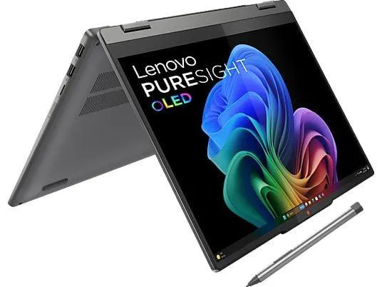 LENOVO IdeaPad 5x, Inkl. Lenovo Digital Pen 2, Copilot+ PC, Convertible, mit 14 Zoll Display Touchscreen, Qualcomm Snapdragon X Plus X1P-42-100 Prozessor, 16 GB RAM, 512 GB SSD, Qualcomm Adreno™ Onboard Graphics, Luna Grey, Windows 11 Home