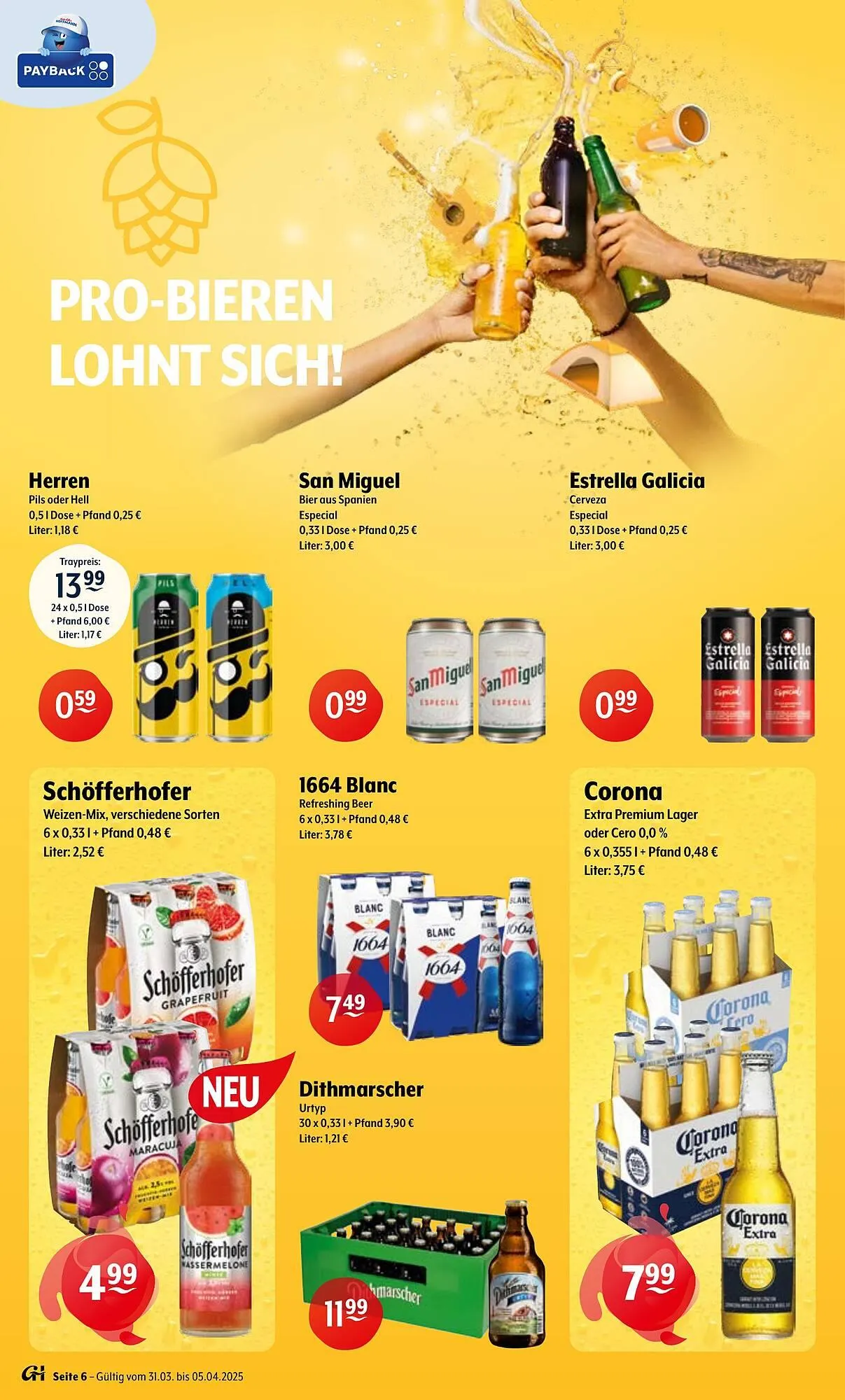 Getränke Hoffmann Prospekt von 31. März bis 5. April 2025 - Prospekt seite 6