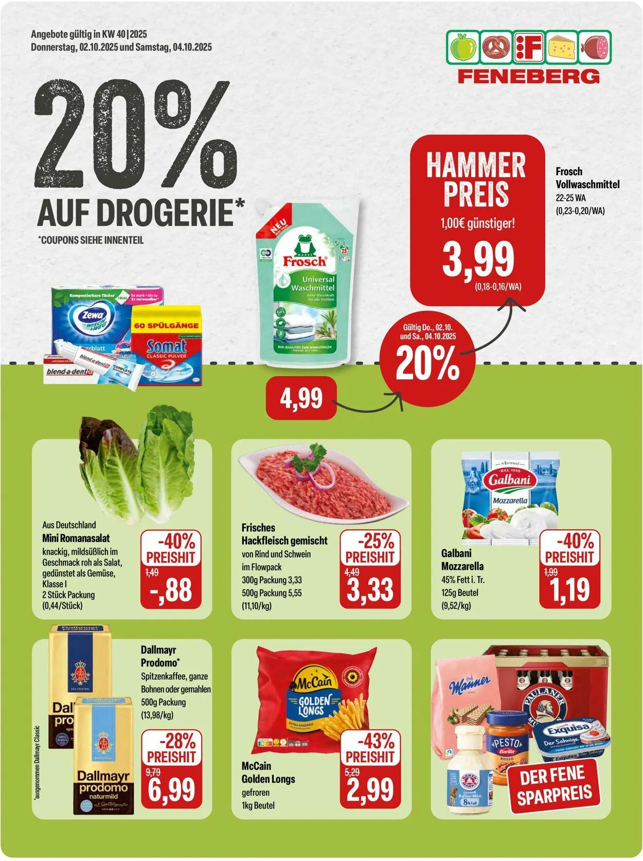 Feneberg Aktueller Prospekt von 29. September bis 5. Oktober 2025 - Prospekt seite 1