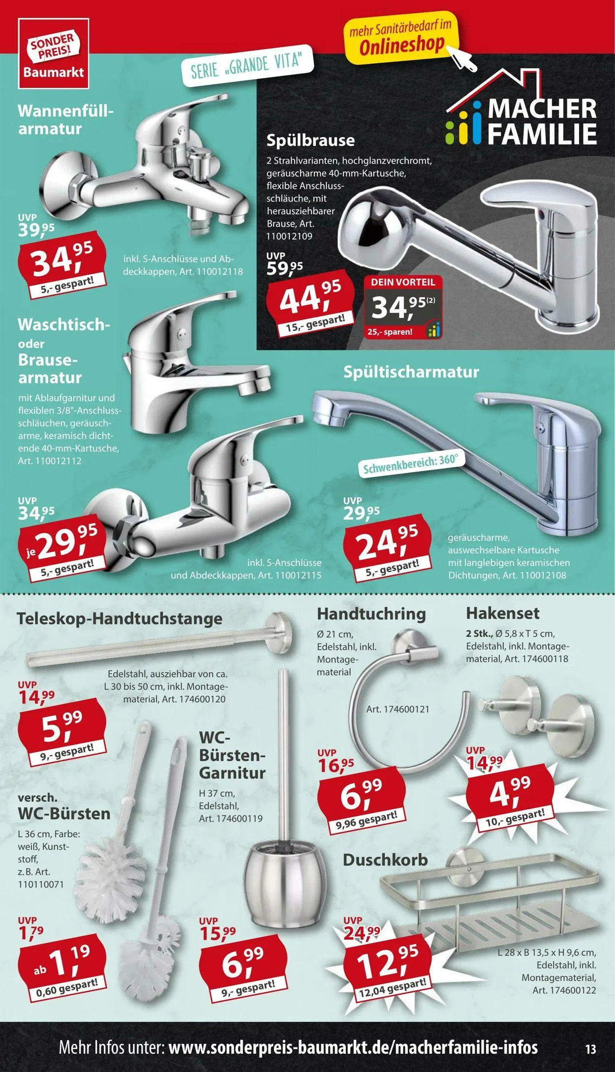 Sonderpreis Baumarkt Aktueller Prospekt von 19. Juli bis 2. August 2025 - Prospekt seite 13