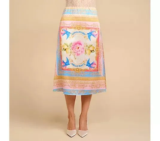 SCHIFFHAUER MUNICH® Rock, wadenlang Rundumdehnbund Satin-Touch figurumspielend