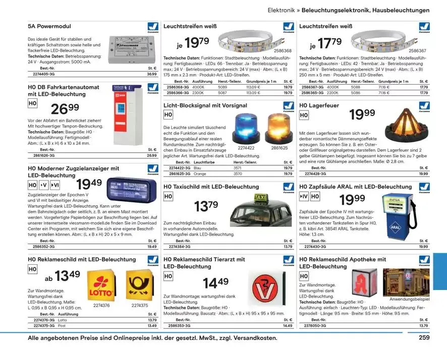 Modellbahn Katalog von 29. Oktober bis 31. Dezember 2025 - Prospekt seite 261