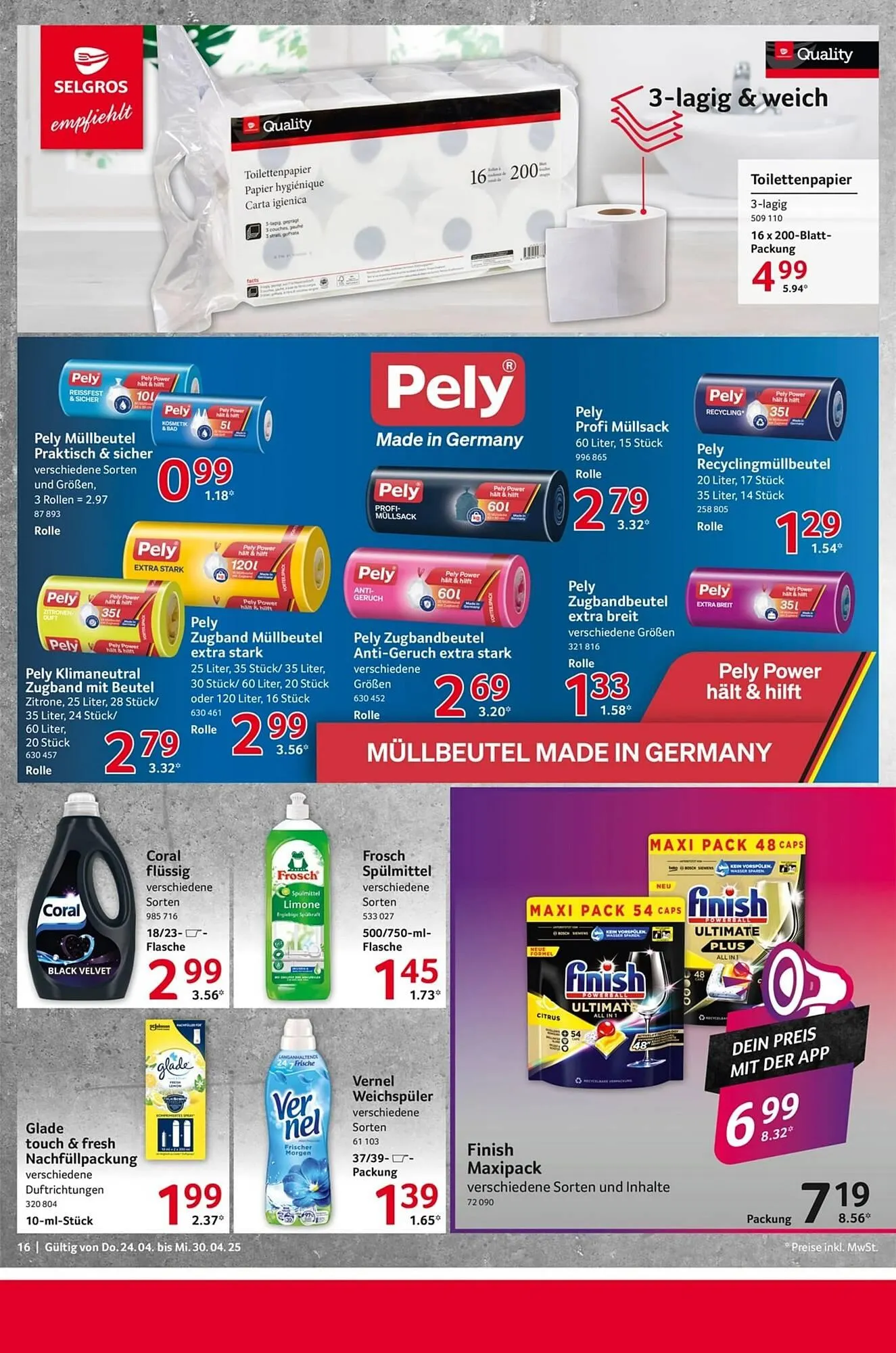 Selgros Prospekt von 24. April bis 30. April 2025 - Prospekt seite 16