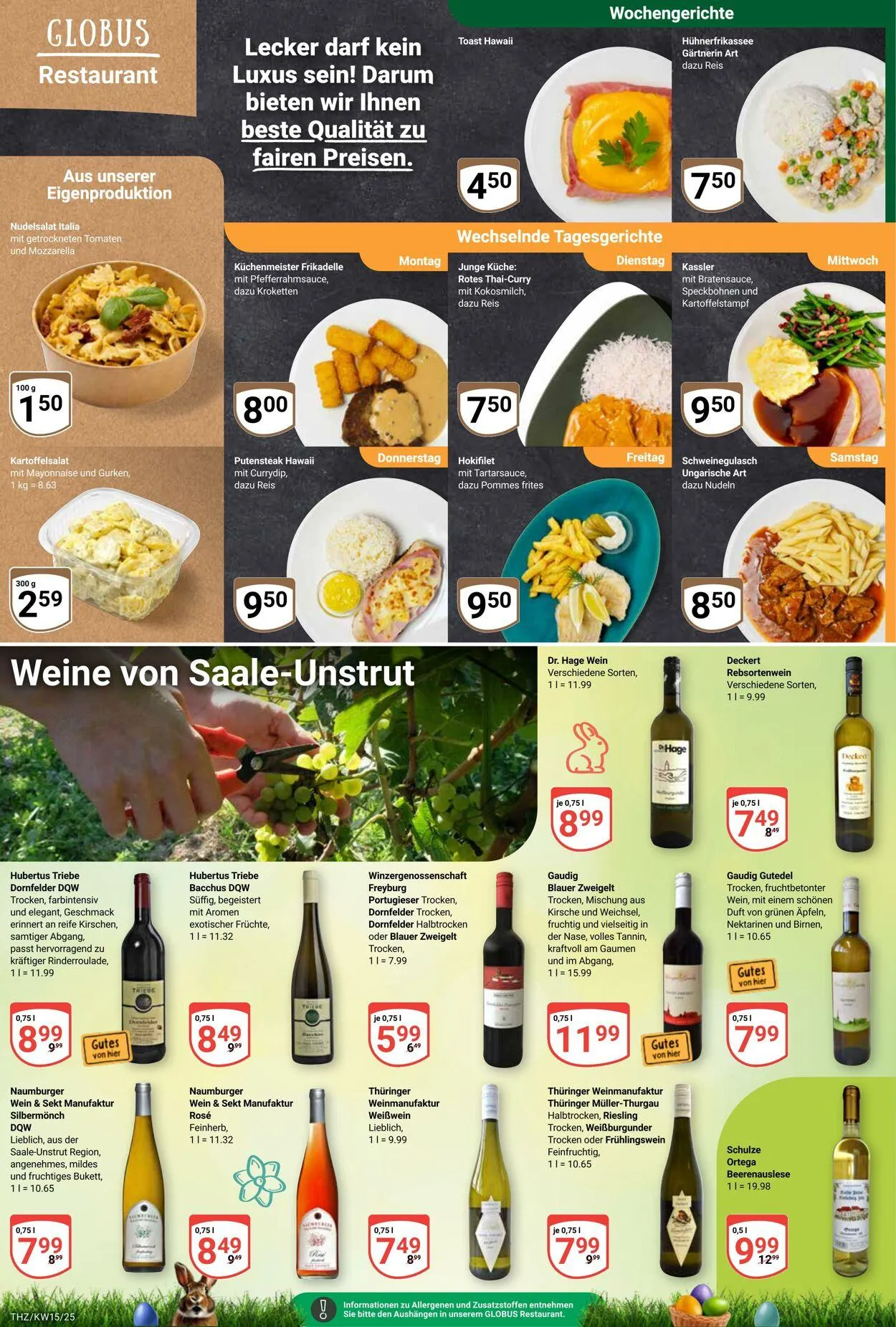 Globus - Theissen-Zeitz Aktueller Prospekt von 7. April bis 12. April 2025 - Prospekt seite 7