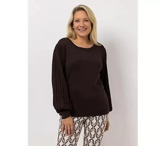 KILIAN KERNER SENSES Pullover, Langarm Pailletten-Details entlang der Ärmel figurumspielend