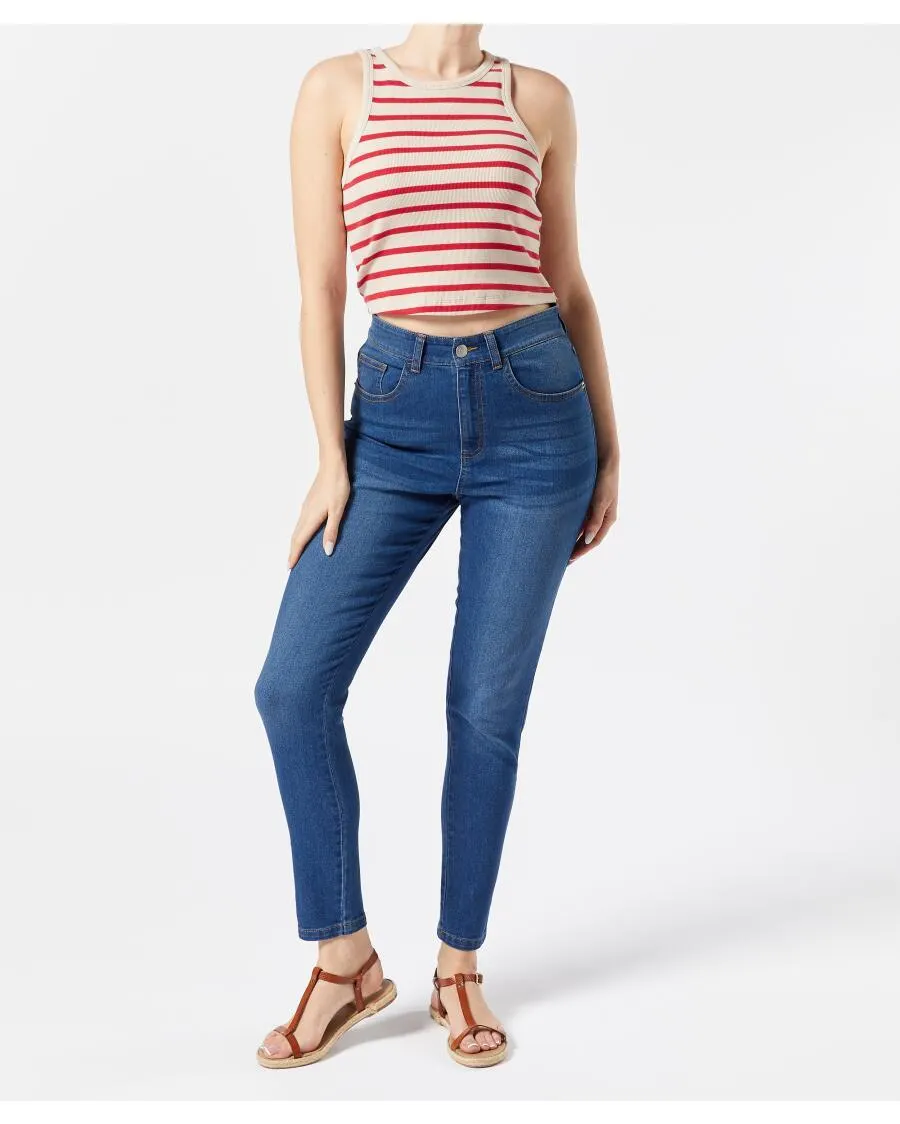 Jeans High-waist Janina, Slim-fit