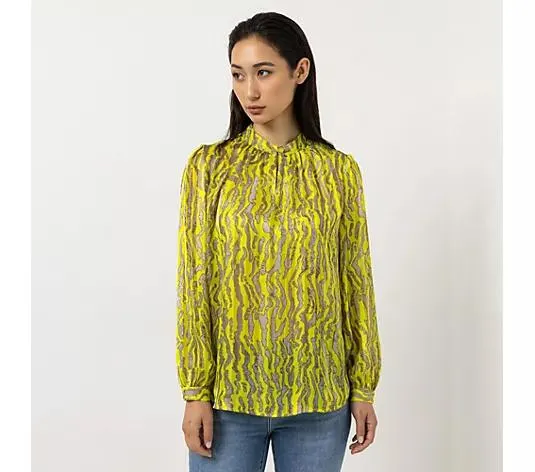 STEFFEN SCHRAUT Bluse Stehkragen schmale Manschette leger weit