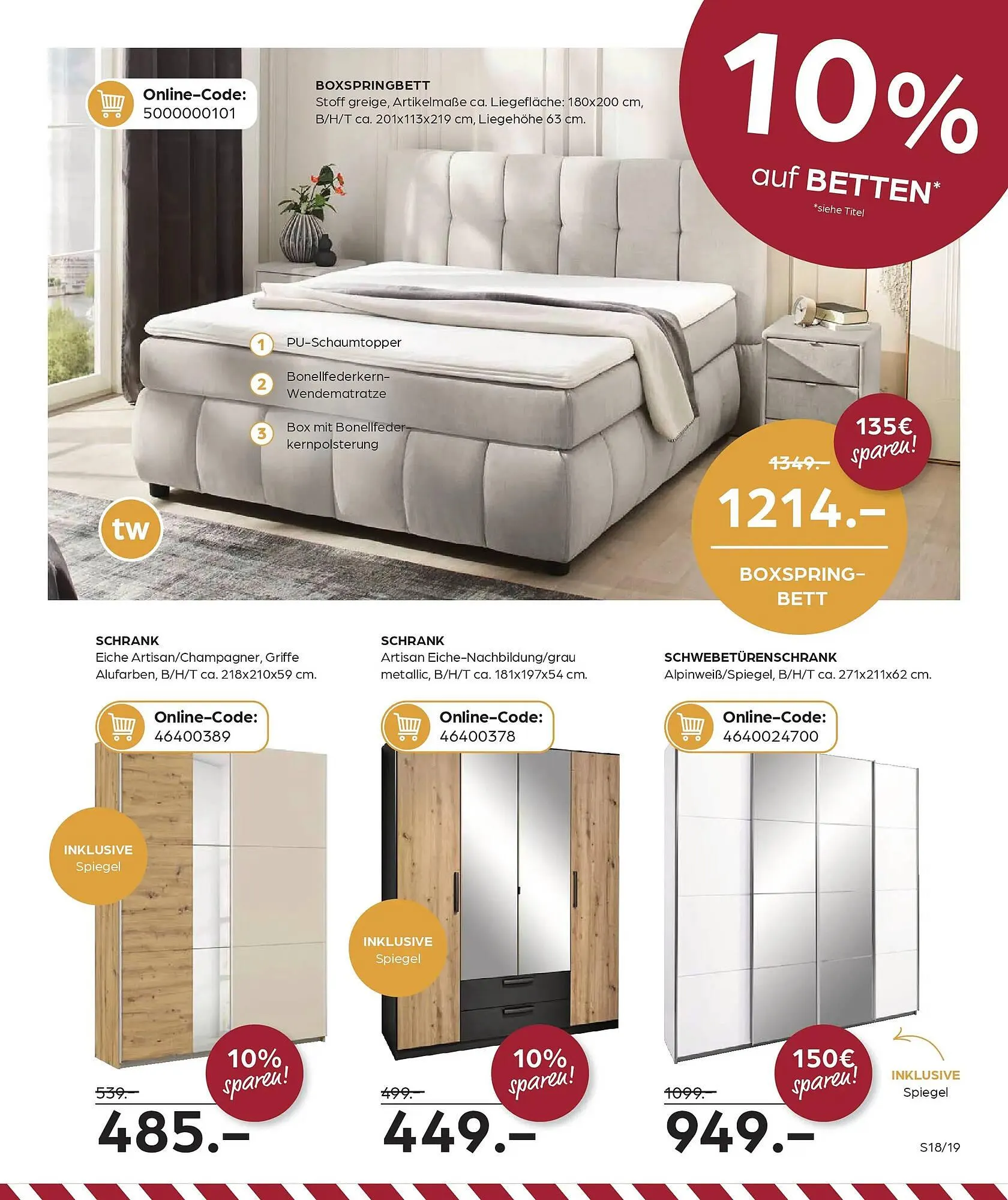 Kabs Polsterwelt Prospekt von 26. Dezember bis 12. Januar 2026 - Prospekt seite 19