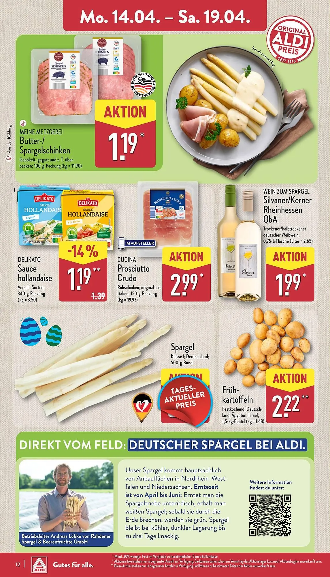 Aldi Nord Prospekt von 14. April bis 19. April 2025 - Prospekt seite 12