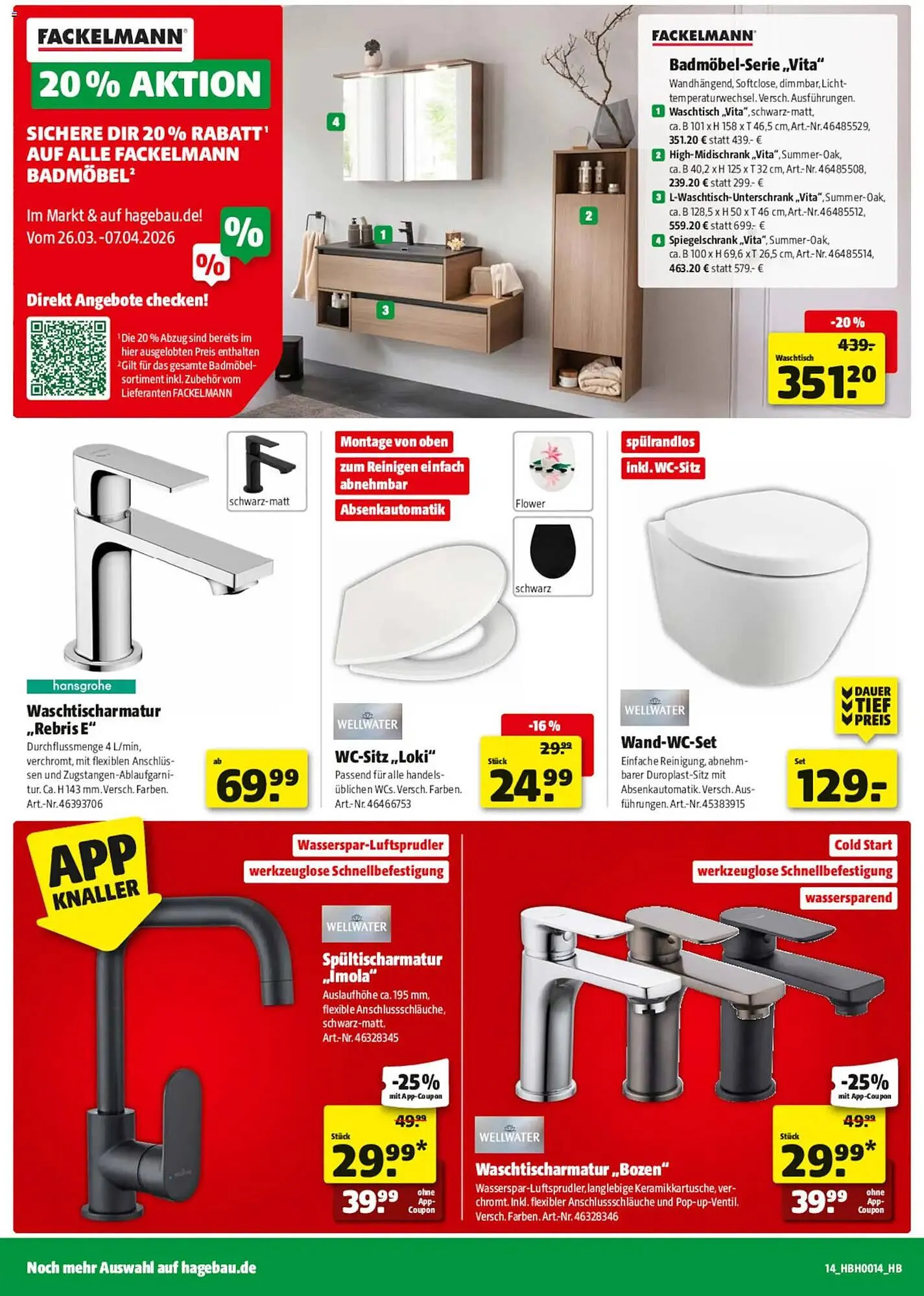 Hagebau Prospekt von 28. März bis 4. April 2026 - Prospekt seite 14