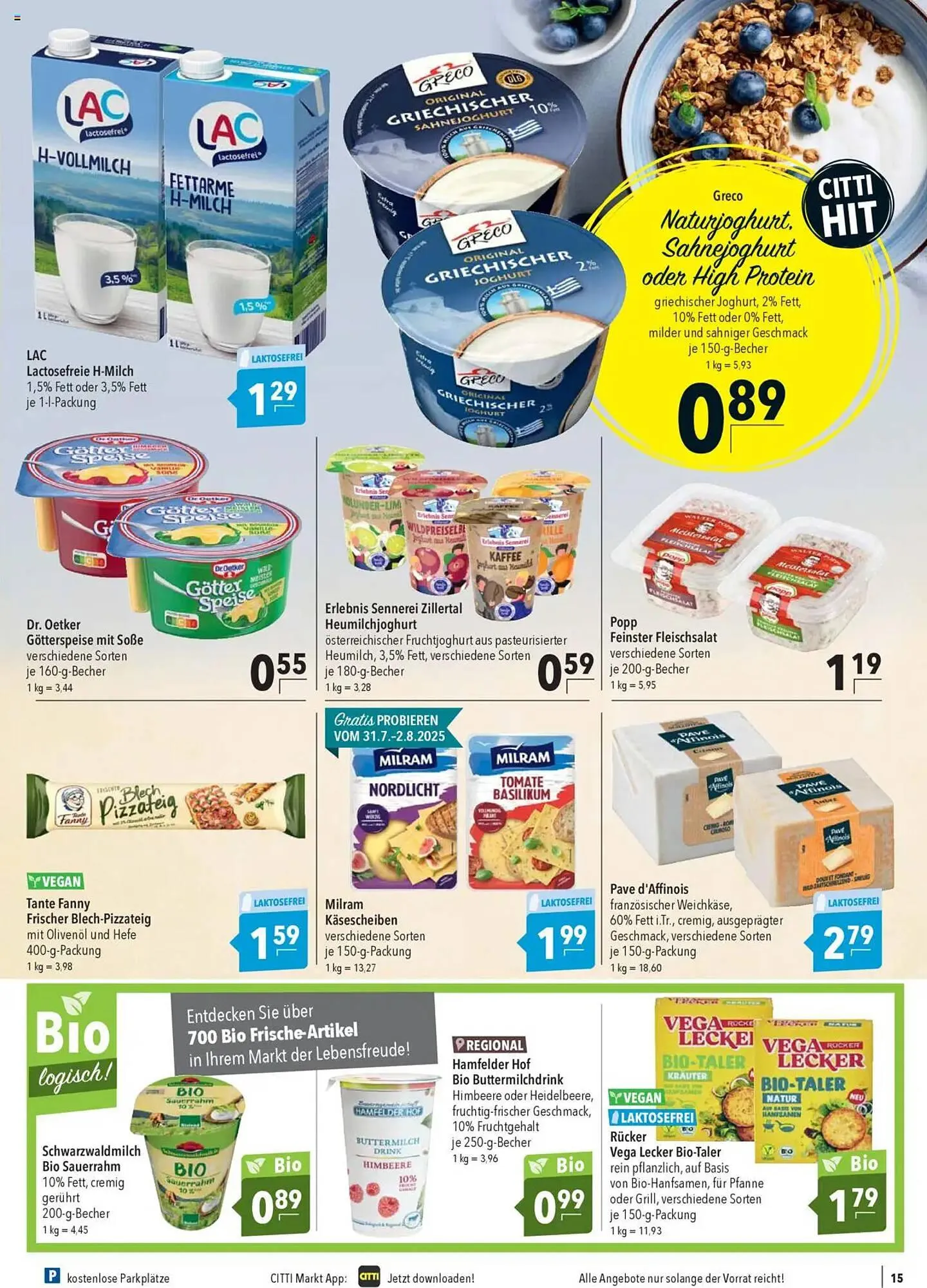 CITTI Markt Prospekt von 30. Juli bis 5. August 2025 - Prospekt seite 15
