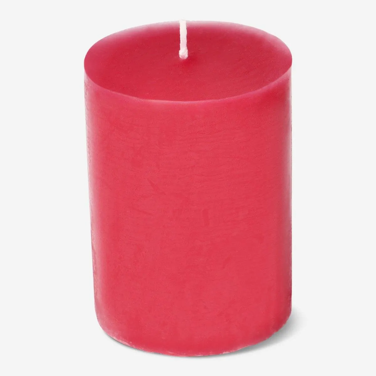 Rustic red pillar candle - 8 cm