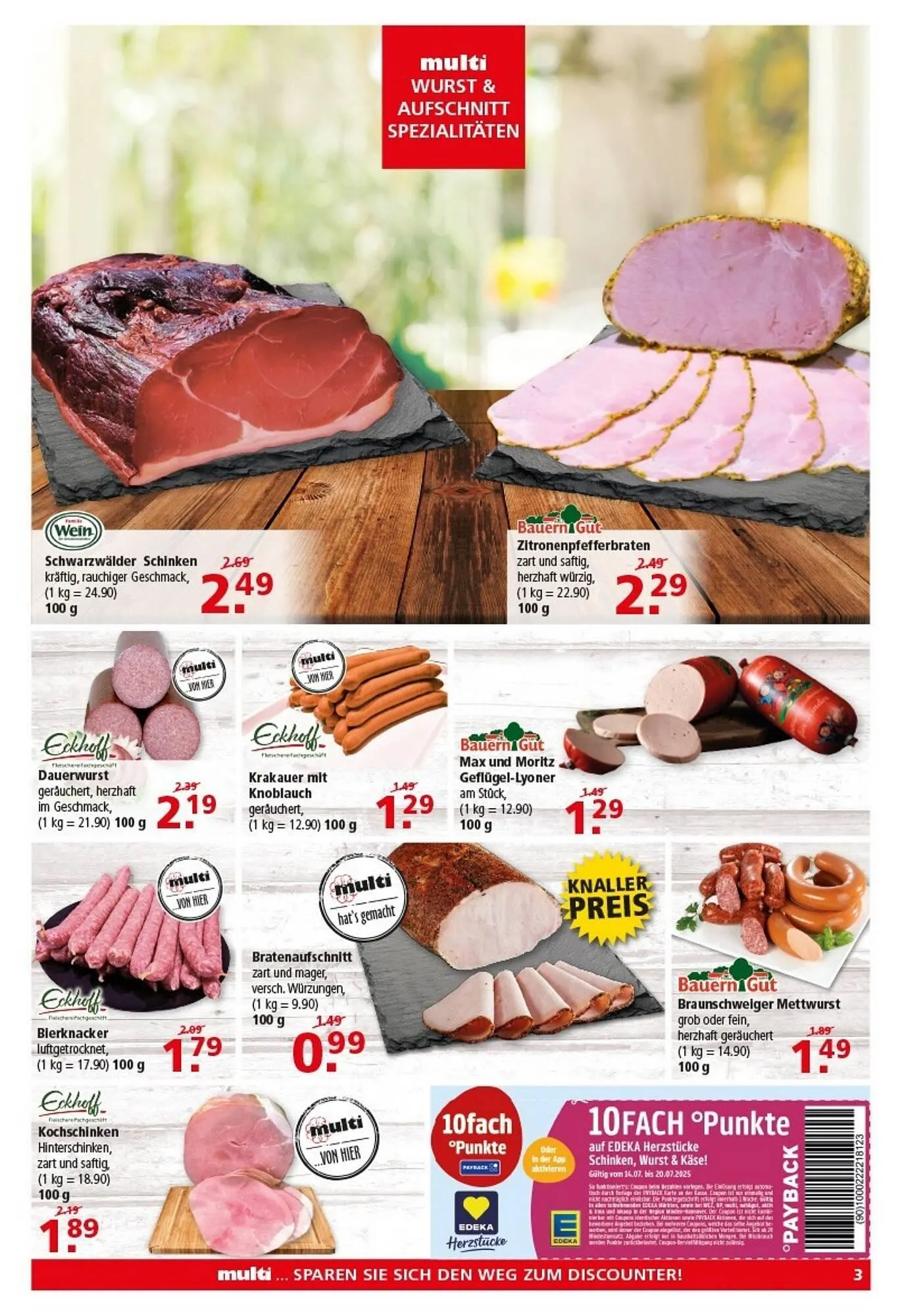 Multi Markt Prospekt von 14. Juli bis 19. Juli 2025 - Prospekt seite 3