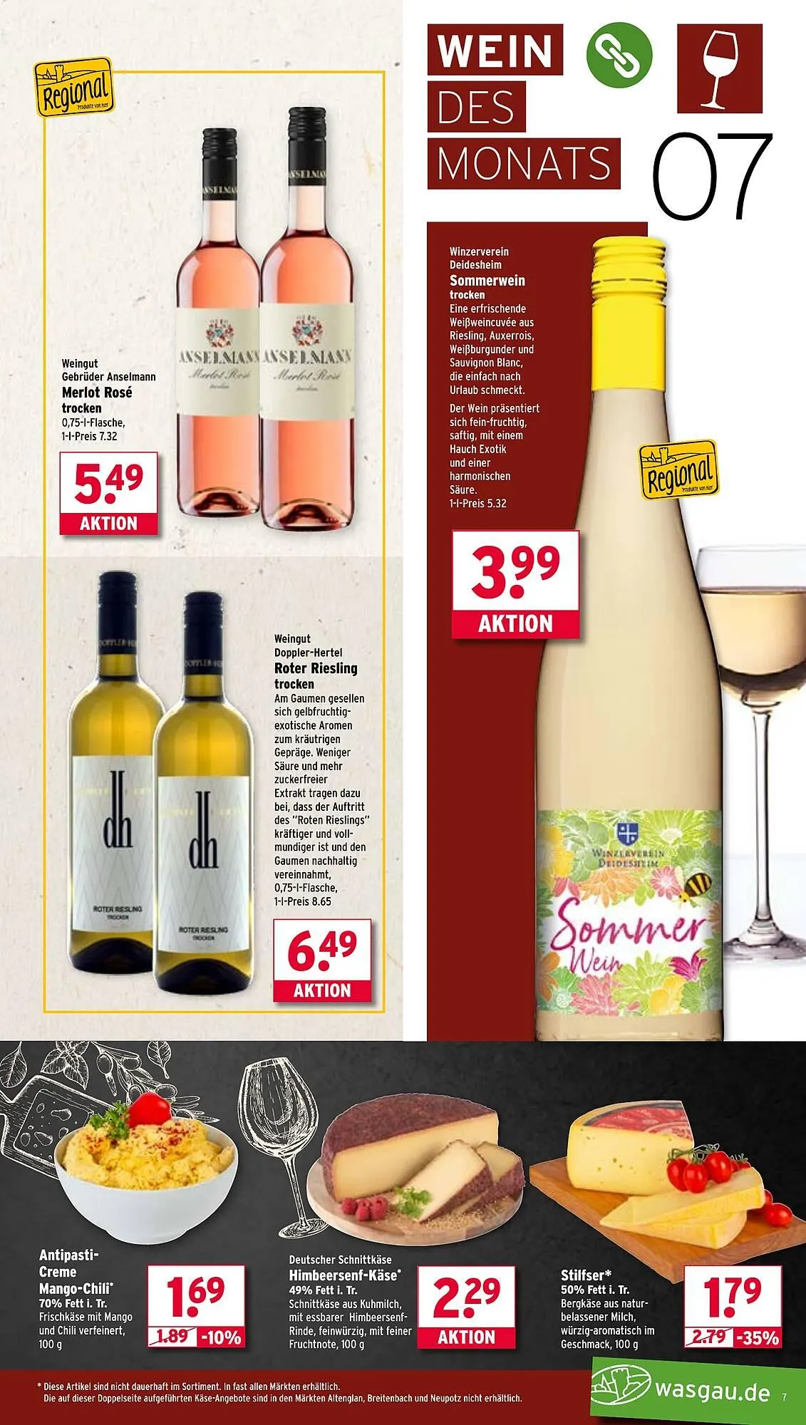 Wasgau Prospekt von 30. Juni bis 5. Juli 2025 - Prospekt seite 7