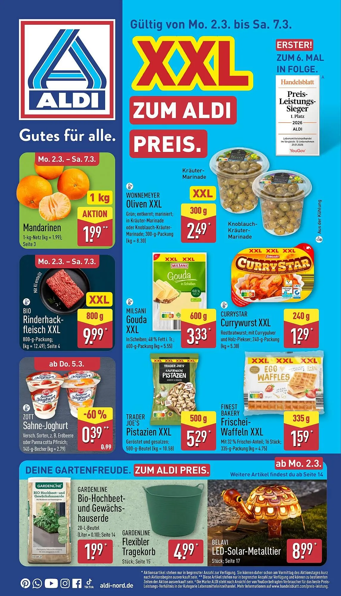 Aldi Nord Prospekt von 2. März bis 7. März 2026 - Prospekt seite 1