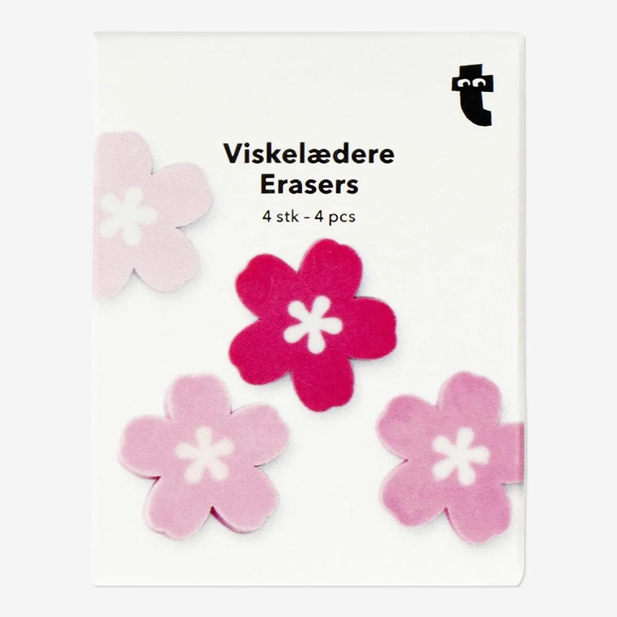 Cherry blossom erasers - 4 pcs