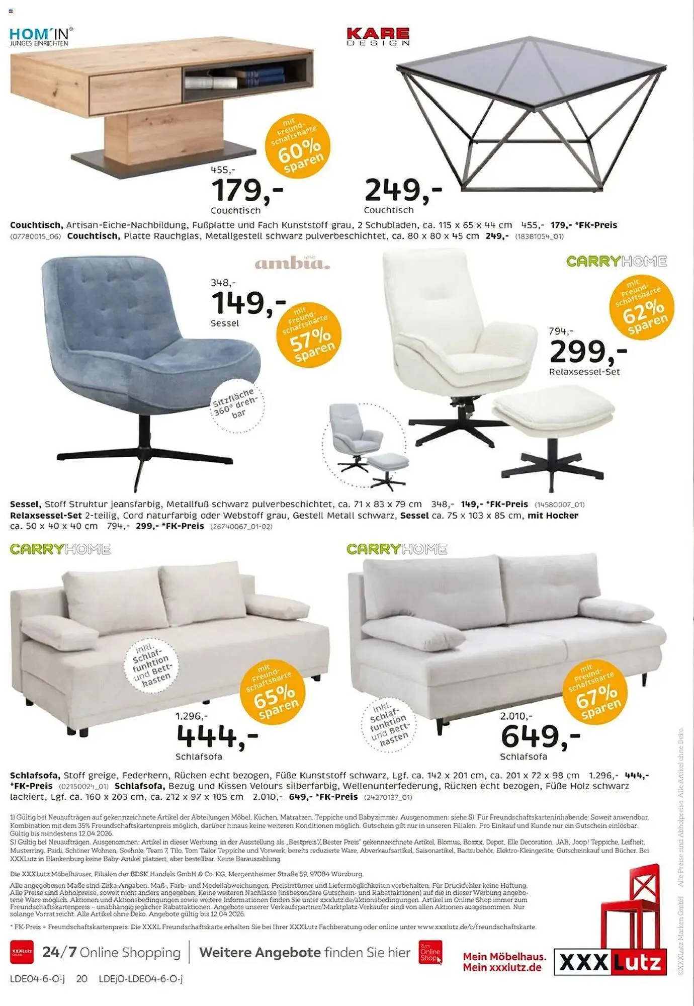 XXXLutz Prospekt von 29. März bis 12. April 2026 - Prospekt seite 20