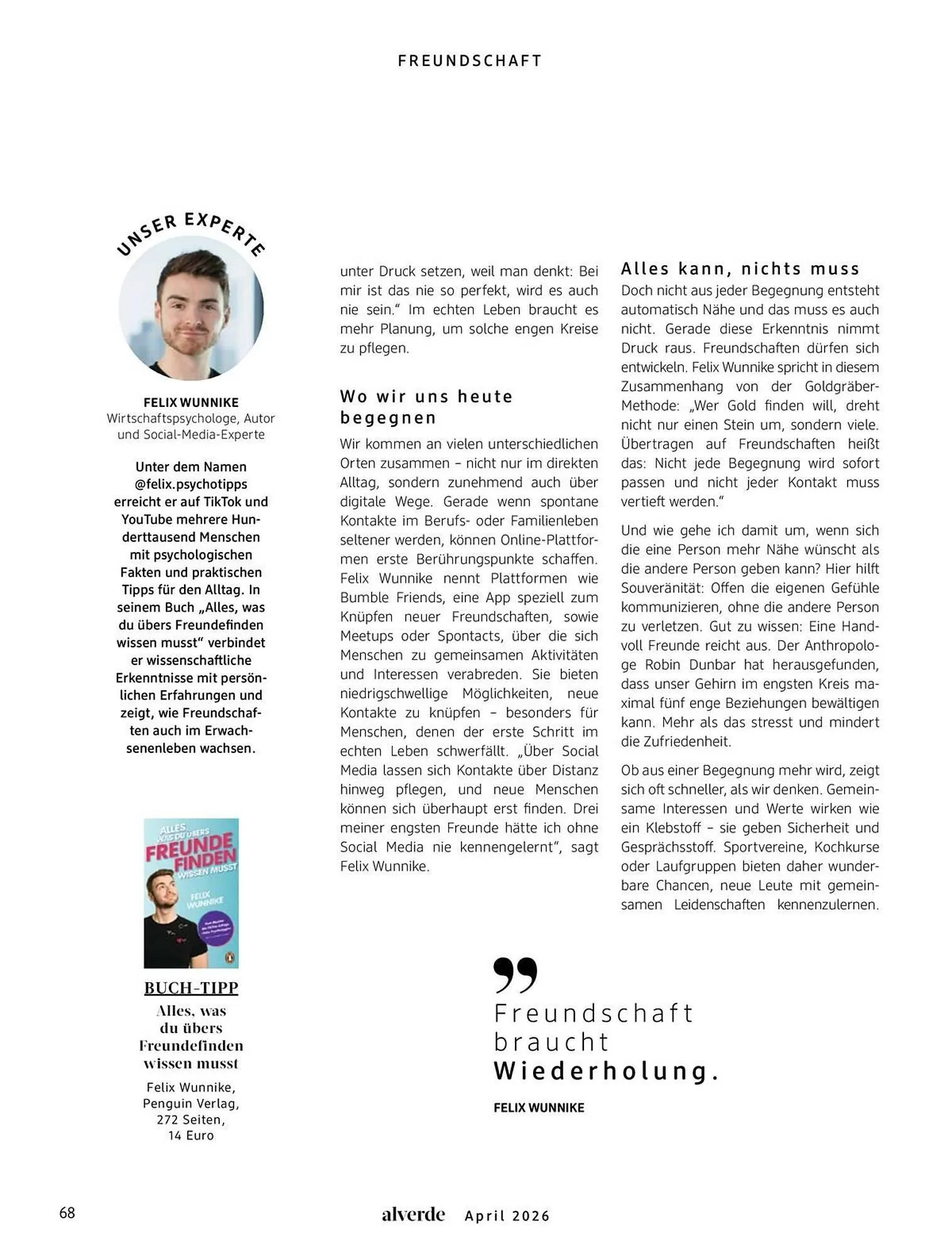 Dm drogerie Magazin von 1. April bis 30. April 2026 - Prospekt seite 68