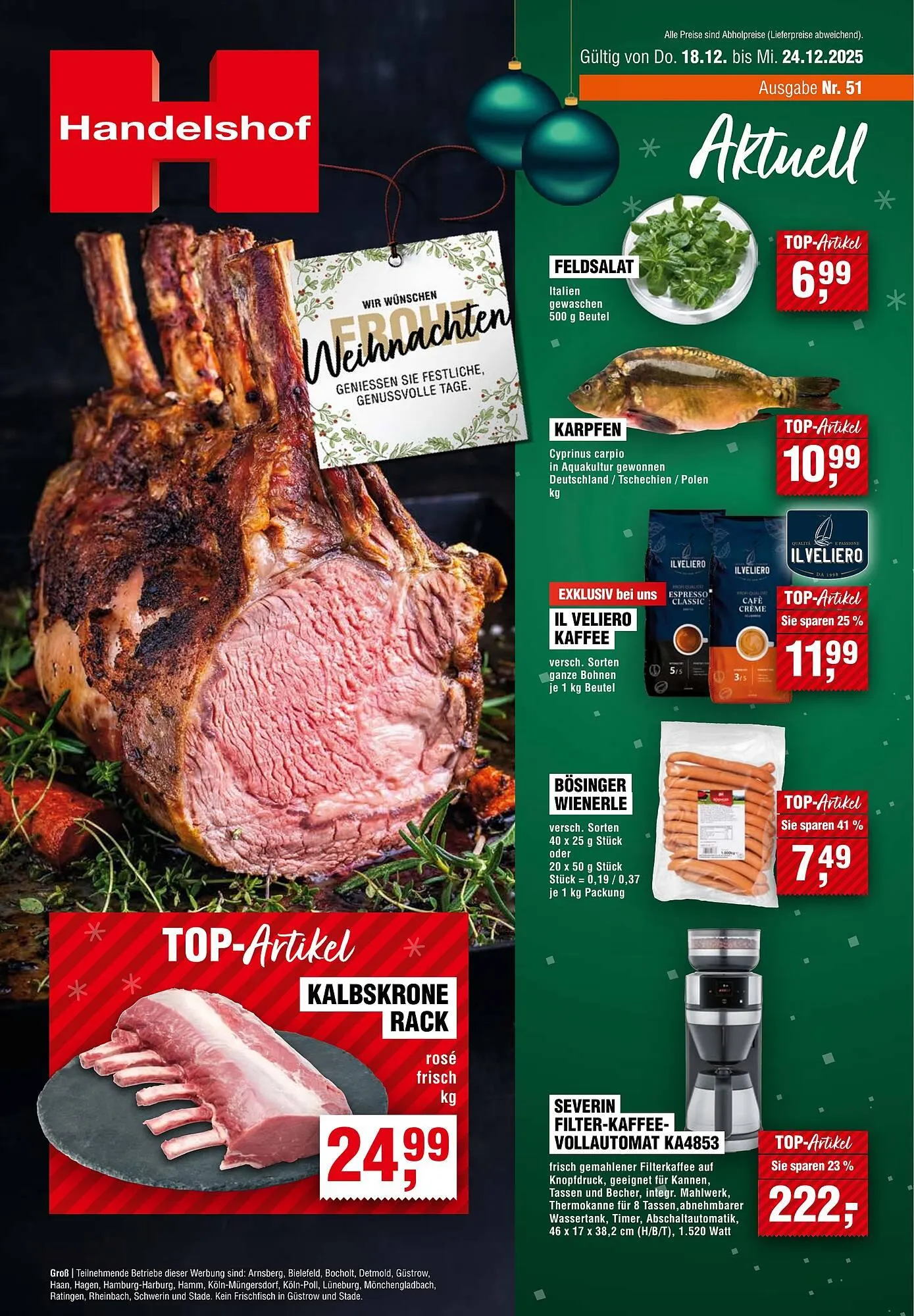 Handelshof Prospekt von 18. Dezember bis 24. Dezember 2025 - Prospekt seite 1