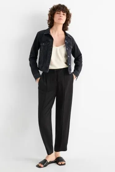 Cloth trousers - high waist - tapered fit