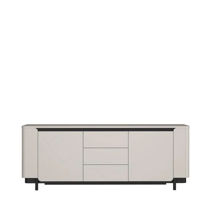 Sideboard VODOL 205x78 cm Sand/Schwarz